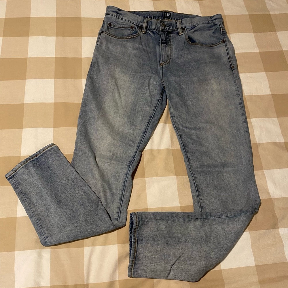 Mens GAP skinny light blue jeans